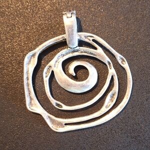 Silver Premier Designs Large Pendant With Spring Clasp